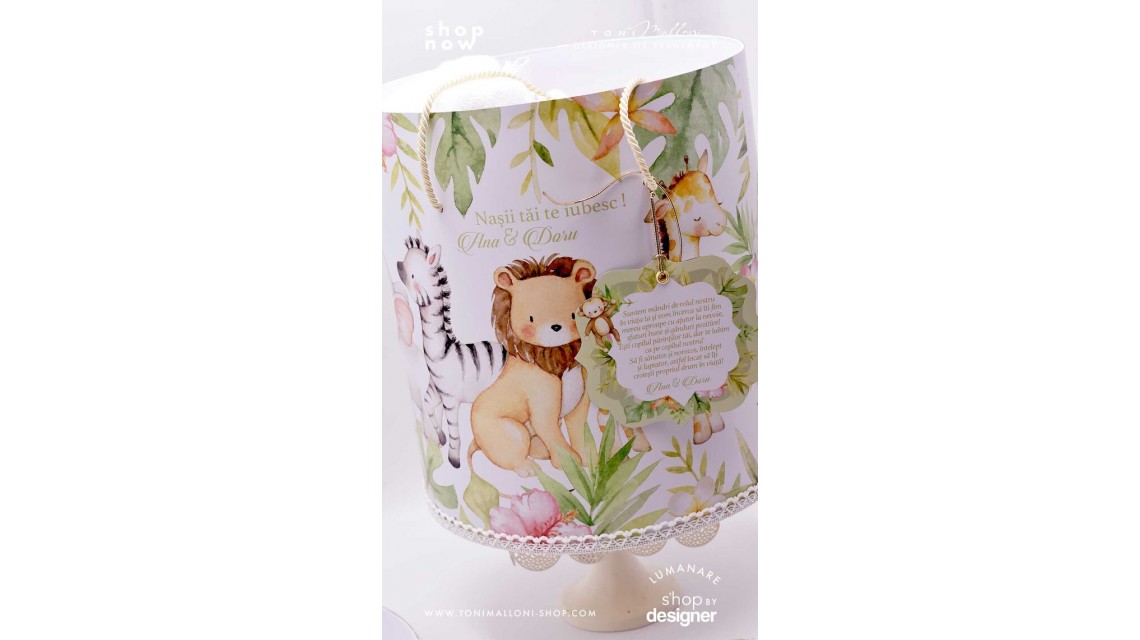 Trusou botez cu leuti elefanti zebre maimutele inspirat din cartea junglei Jungle Friends 7